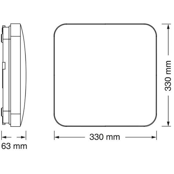 OSRAM  kvadratna plafonjera IP20 24W 3000k