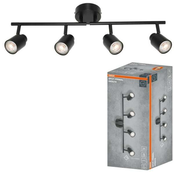 OSRAM  LED Spot lampa Primal 4XGU10,crna