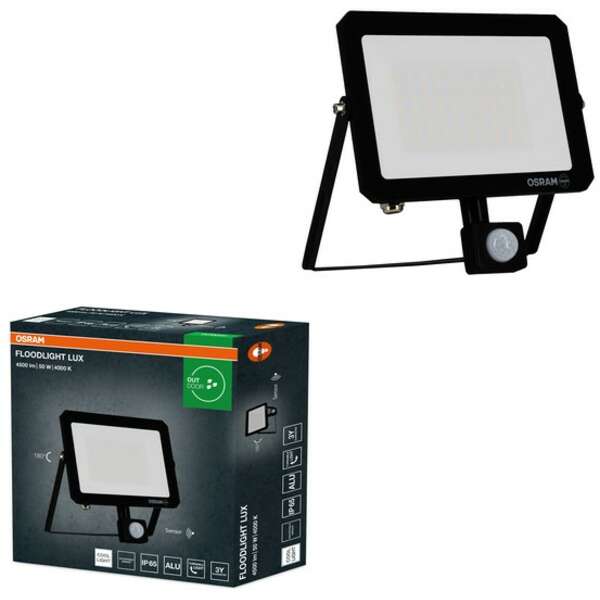 OSRAM  FL reflektor LUX senzor 50W 4000K IP65 crni
