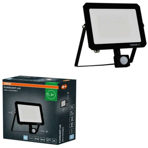 OSRAM  FL reflektor LUX senzor 50W 6500K IP65 crni