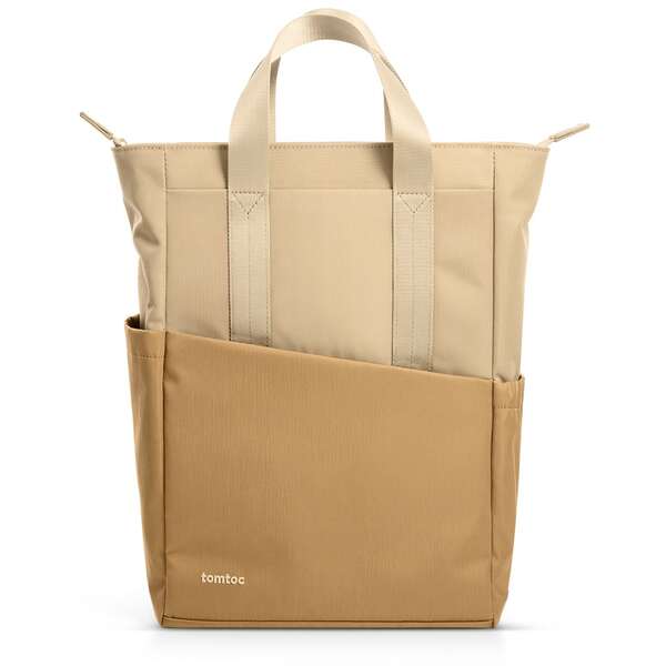 TOMTOC SLASH T63 LAPTOP BACKPACK SAND BROWN 13.5