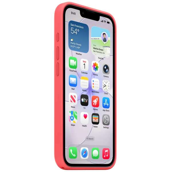APPLE iPhone 17e Silicone Case with MagSafe - Bright Guava mhwh4zm/a