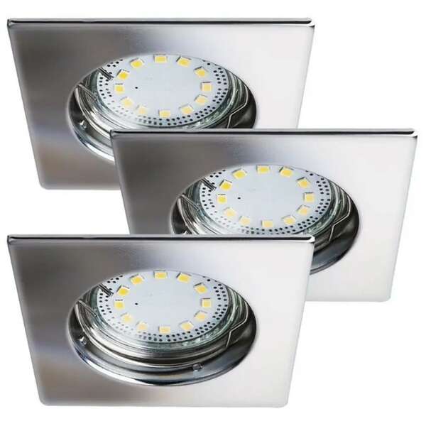 RABALUX Lite, spot light GU10 3W LED fix, 3 lights set, square