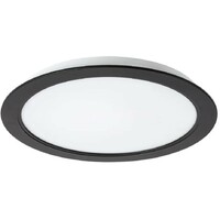 RABALUX Shaun, ugradni LED panel crni 17W, 1500lm, 4000K, okrugli, precnik 17cm