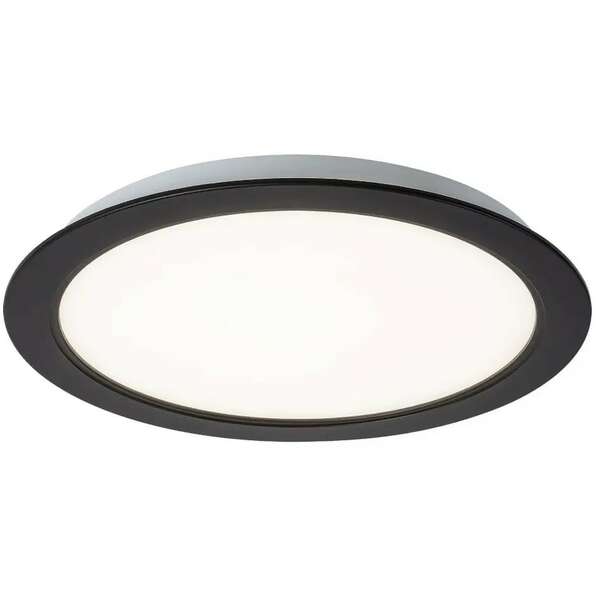 RABALUX Shaun, ugradni LED panel crni 17W, 1500lm, 4000K, okrugli, precnik 17cm
