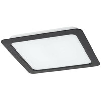 RABALUX Shaun, ugradni LED panel crni 24W 2300lm 4000K, cetvrtast 22x22cm