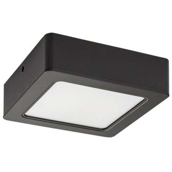 RABALUX Shaun, nadgradni LED panel crni 12W 1035lm 4000K, cetvrtast 15x15cm