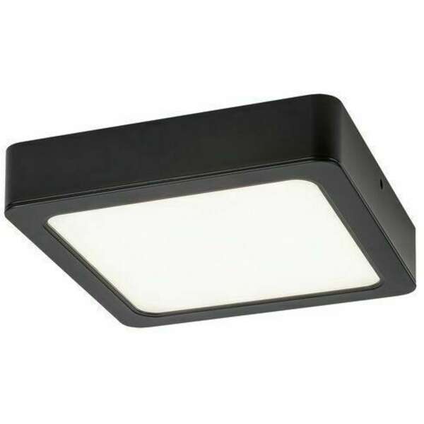 RABALUX Shaun, nadgradni LED panel crni 17W 1500lm 4000K, cetvrtast 17x17cm