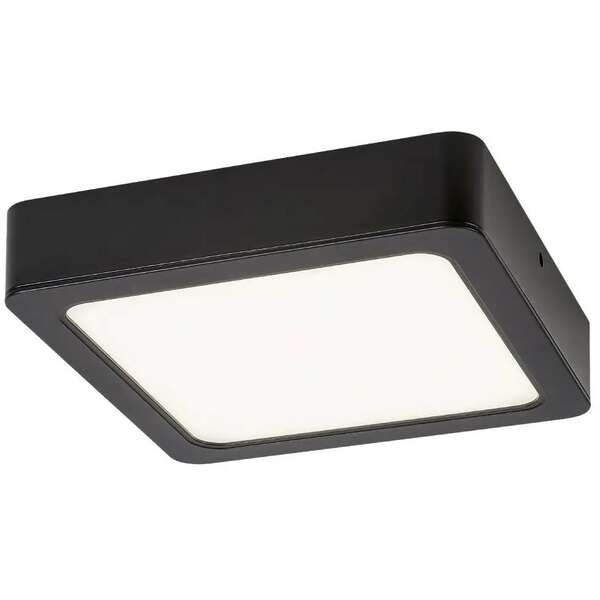 RABALUX Shaun, nadgradni LED panel crni 24W 2300lm 4000K, cetvrtast 22x22cm