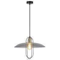 RABALUX Vida, vilica E27, crna metal/dimljeno staklo