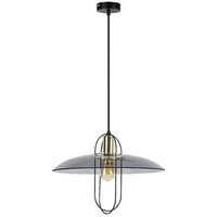 RABALUX Vida, vilica E27, crna metal/dimljeno staklo