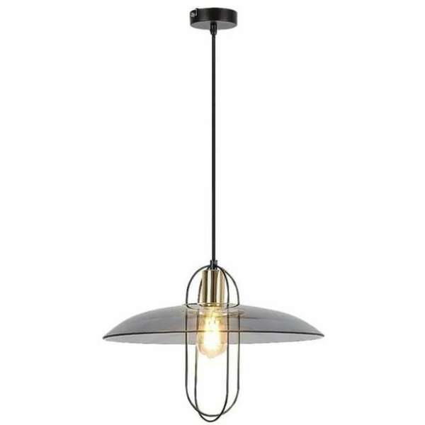 RABALUX Vida, vilica E27, crna metal/dimljeno staklo