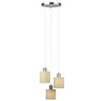 RABALUX Natina, pendant, brown/satin chrome, E14 3X MAX 25W, excl.