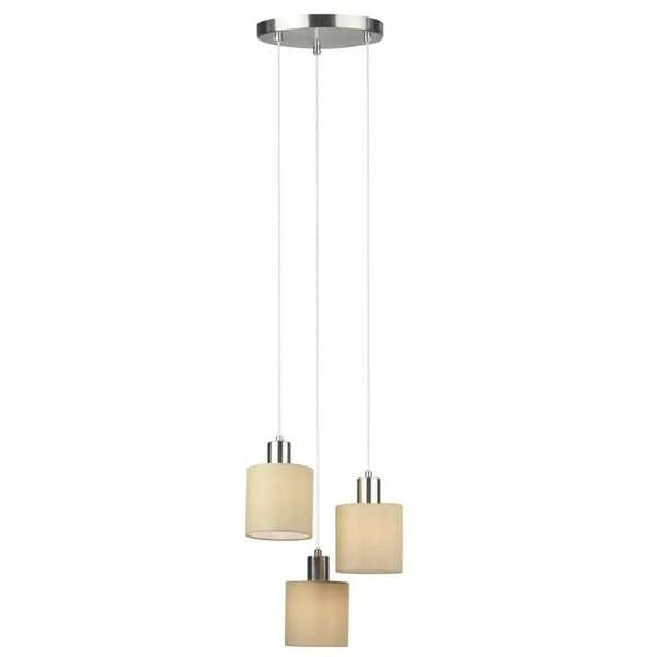 RABALUX Natina, pendant, brown/satin chrome, E14 3X MAX 25W, excl.