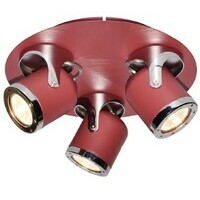 RABALUX April, spot, GU10 3X MAX 5W, crvena, IP20, metal, dimenzije 130x240mm