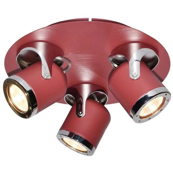 RABALUX April, spot, GU10 3X MAX 5W, crvena, IP20, metal, dimenzije 130x240mm