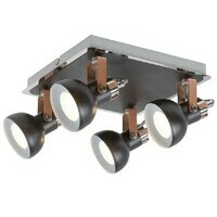 RABALUX Balzac, spot, matte black/ champagne/ chrome,4xGU10 