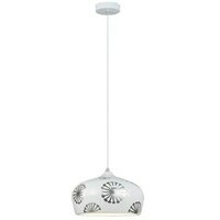 RABALUX Ginger, pendant, silver/white, E27 1X MAX 60W, excl.