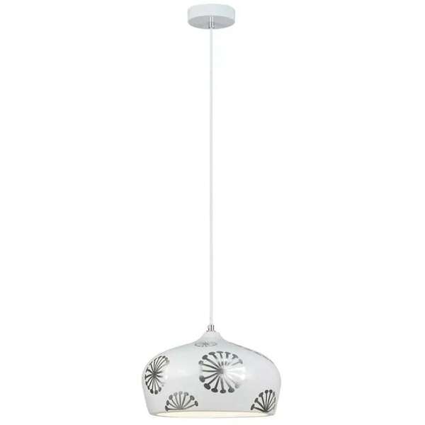 RABALUX Ginger, pendant, silver/white, E27 1X MAX 60W, excl.