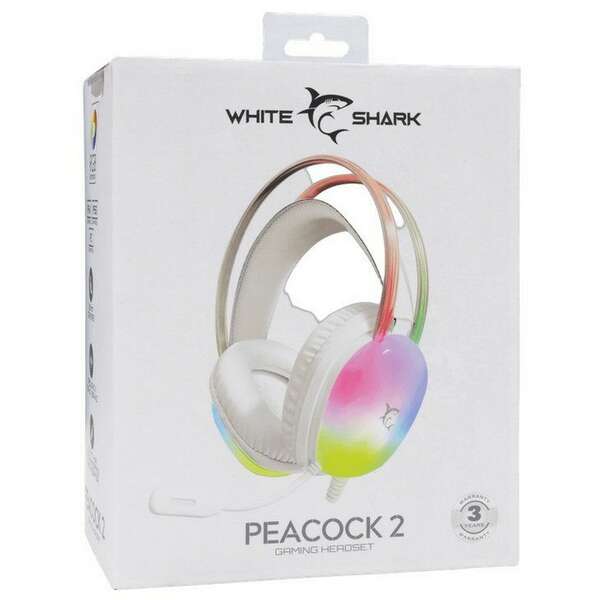 WHITE SHARK GH 2444 PEACOCK 2 White, Headset