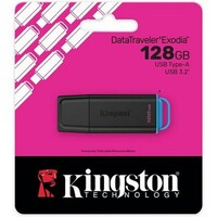 KINGSTON 128GB Portable USB 3.2 Gen 1 DataTraveler Exodia Black/Blue