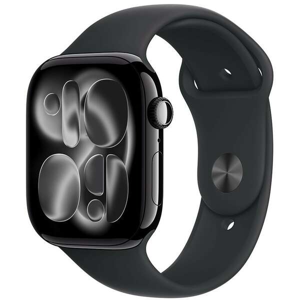 APPLE Watch S11 Cellular 46mm Jet Black Aluminium Case with Black Sport Band - M/L mfc44rk/a