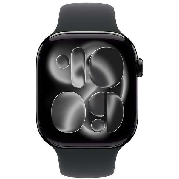 APPLE Watch S11 Cellular 46mm Jet Black Aluminium Case with Black Sport Band - M/L mfc44rk/a