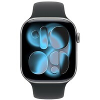 APPLE Watch S11 Cellular 46mm Space Grey Aluminium Case with Black Sport Band - S/M mfc94rk/a