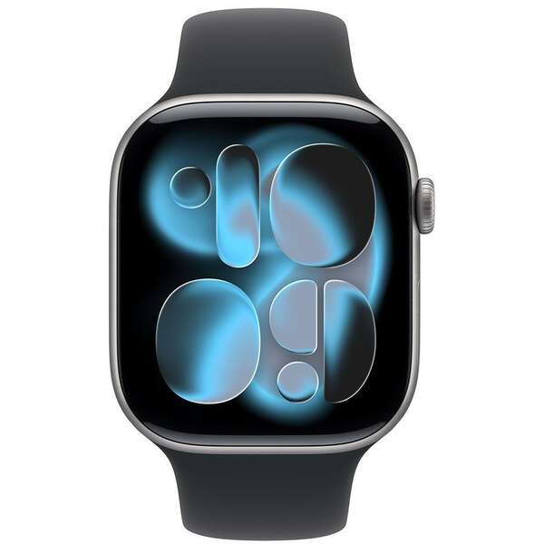 APPLE Watch S11 Cellular 46mm Space Grey Aluminium Case with Black Sport Band - M/L mfca4rk/a