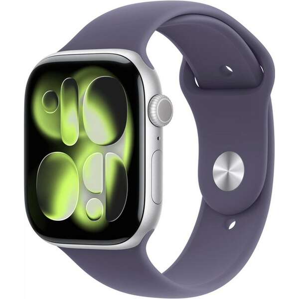 APPLE Watch S11 Cellular 46mm Silver Aluminium Case with Purple Fog Sport Band - M/L mfcr4rk/a