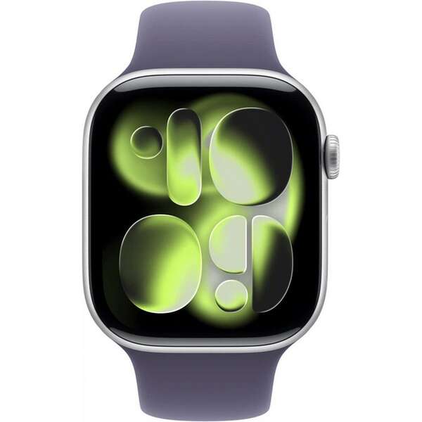 APPLE Watch S11 Cellular 46mm Silver Aluminium Case with Purple Fog Sport Band - M/L mfcr4rk/a