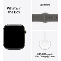 APPLE Watch S11 Cellular 42mm Natural Titanium Case with Stone Grey Sport Band - S/M mf8m4rk/a