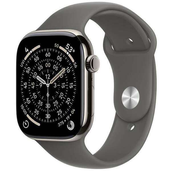 APPLE Watch S11 Cellular 42mm Natural Titanium Case with Stone Grey Sport Band - M/L mf8n4rk/a