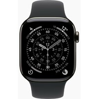 APPLE Watch S11 Cellular 42mm Slate Titanium Case with Black Sport Band - M/L mf8t4rk/a