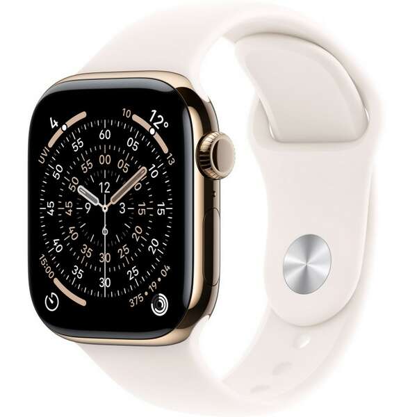 APPLE Watch S11 Cellular 42mm Gold Titanium Case with Light Blush Sport Band - M/L mf8x4rk/a