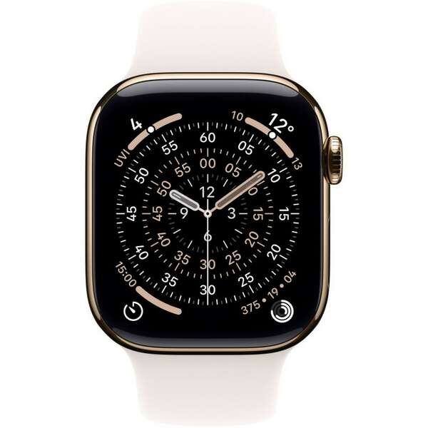 APPLE Watch S11 Cellular 42mm Gold Titanium Case with Light Blush Sport Band - M/L mf8x4rk/a