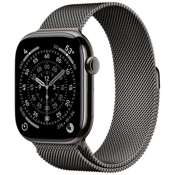 APPLE Watch S11 Cellular 42mm Slate Titanium Case with Slate Milanese Loop mf8u4rk/a