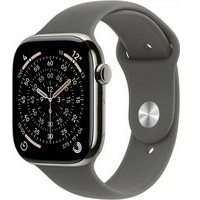 APPLE Watch S11 Cellular 46mm Natural Titanium Case with Stone Grey Sport Band - S / M mfcw4rk / a