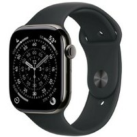APPLE Watch S11 Cellular 46mm Slate Titanium Case with Black Sport Band - S / M mfd14rk / a