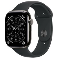APPLE Watch S11 Cellular 46mm Slate Titanium Case with Black Sport Band - M / L mfd24rk / a