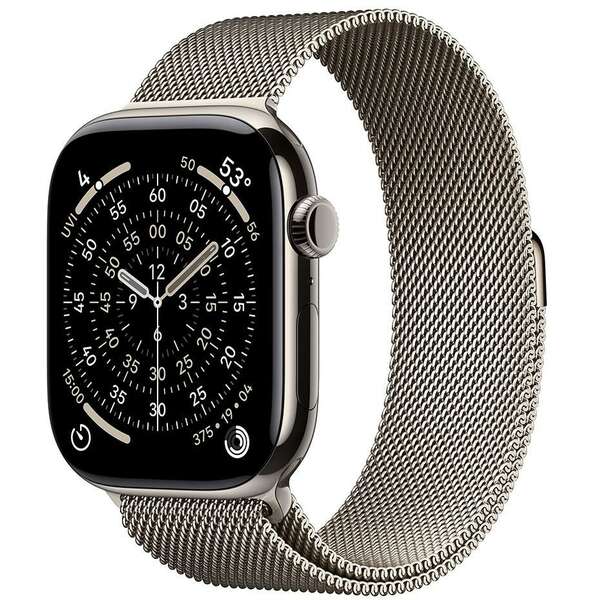 APPLE Watch S11 Cellular 46mm Natural Titanium Case with Natural Milanese Loop - S/M mfcy4rk/a