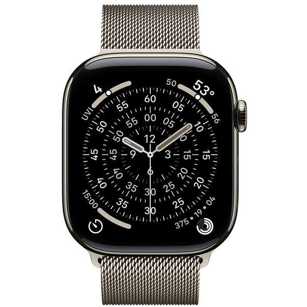 APPLE Watch S11 Cellular 46mm Natural Titanium Case with Natural Milanese Loop - S/M mfcy4rk/a