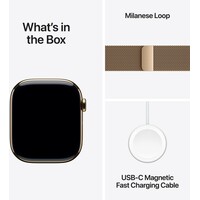 APPLE Watch S11 Cellular 46mm Gold Titanium Case with Gold Milanese Loop - S/M mfd74rk/a