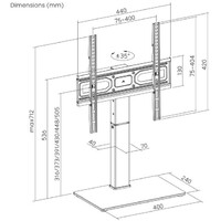 GEMBIRD TVS-D65S-01 stoni TV stalak,VESA 32-63, crne boje