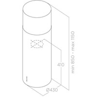 ELICA TUBE PRO ISLAND BL/A/43