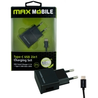 MAX MOBILE USB+ TYPE C KABEL 2.4A