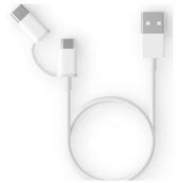 XIAOMI USB Cable Micro USB to Type C 2-in-1 (30cm) White
