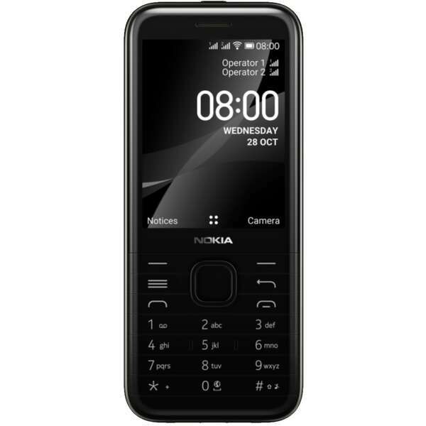 Nokia 8000 4G WiFi DS Black Dual Sim
