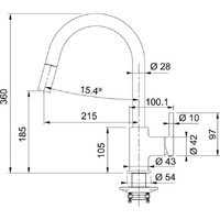 FRANKE LINA-D CRNA MAT 115.0626.053