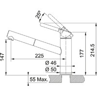 FRANKE ORBIT-D HROM-GLECER BELA 115.0623.139